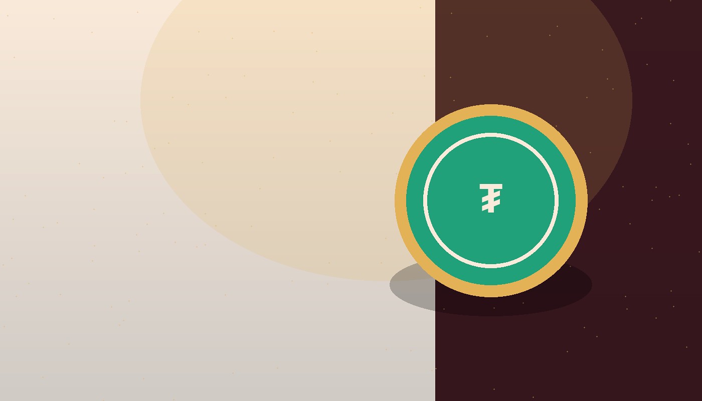 Bright luxury room, flash USDT wallet